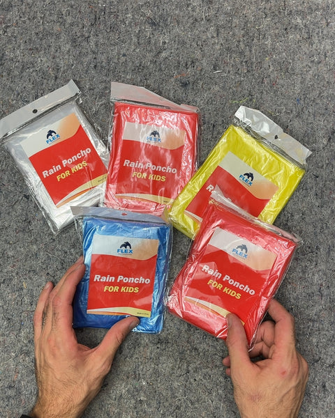 5 FLEX Outdoors Kids Rain Ponchos