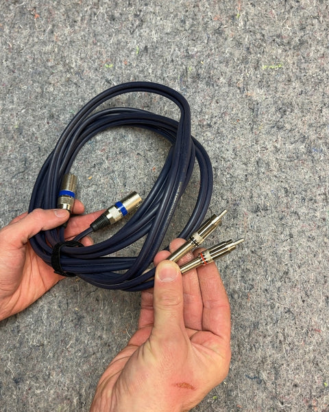 Dual XLR female to Dual RCA Male Audio Cable