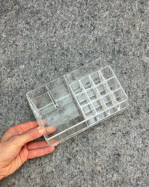 Clear Plastic Makeup Organizer Tray