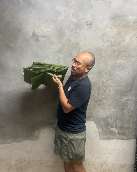 20-ishg Large Olive Green Bags, 10x8x6"