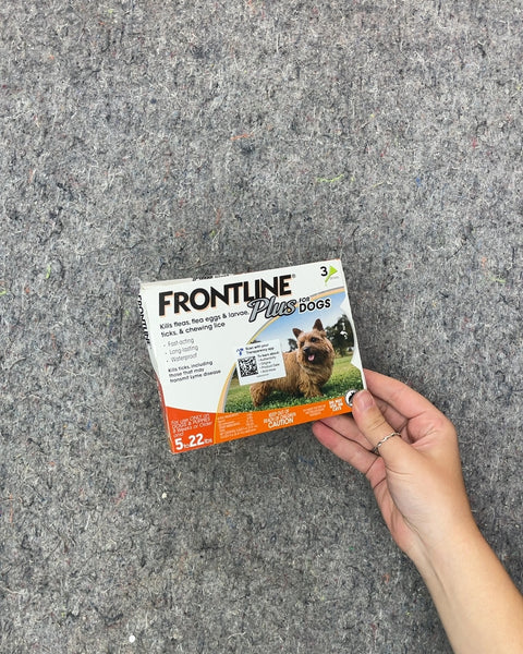 Frontline Plus for Dogs 5-22 lbs, 3 Doses, Unopened