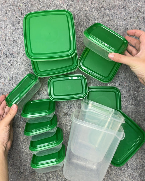 Assorted Green Lid Food Storage Containers (Thank You to Whoever Donated These With EVERY Lid Accounted For! You're Amazing!)