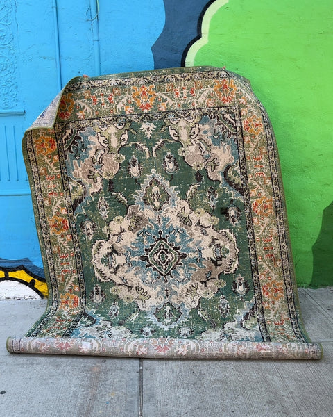Safavieh Monaco Forest Green-Light Blue Area Rug, 6'7" x 9'2"