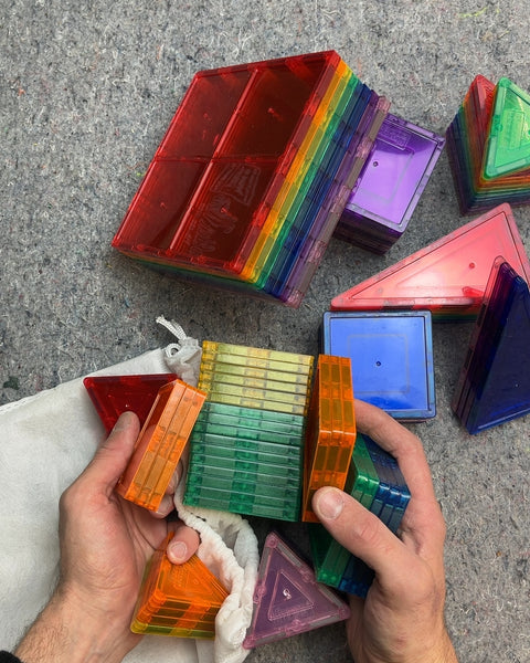 Colorful Magnetic Building Tiles Set