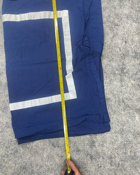 Blue and White Border Hotel Style Pillow Cases, 28x22”