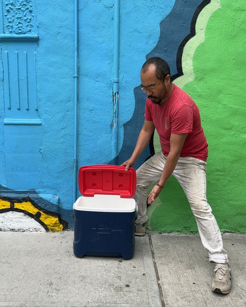 Igloo Red and Blue Cooler
