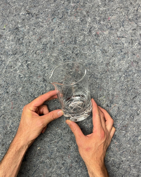 Pretty Etched Glass Mixing Pitcher
