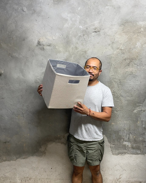 Foldable Fabric Storage Bin, 13x13"