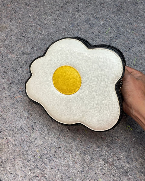 Fried Egg Shaped Crossbody Bag
