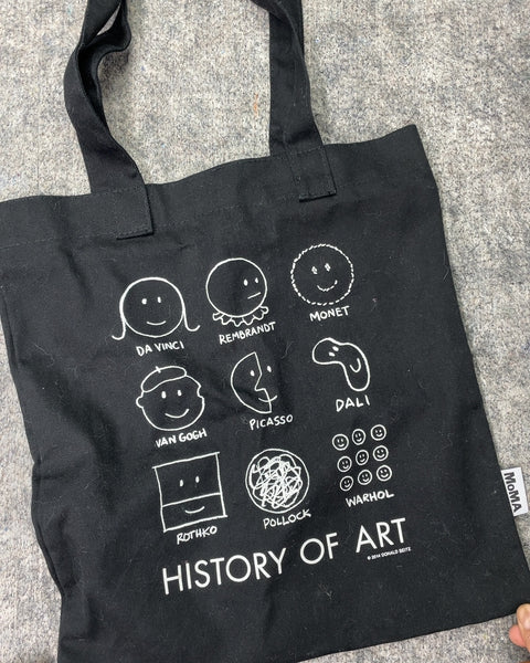MoMA History of Art Black Canvas Tote Bag