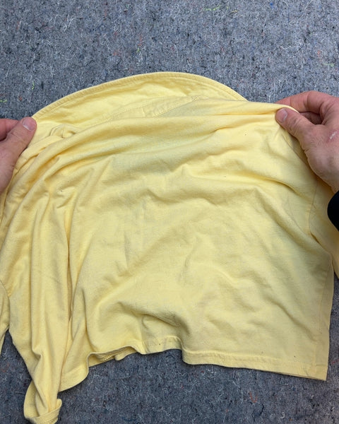 Full Tilt Yellow Crop Top Polo Shirt, Size M