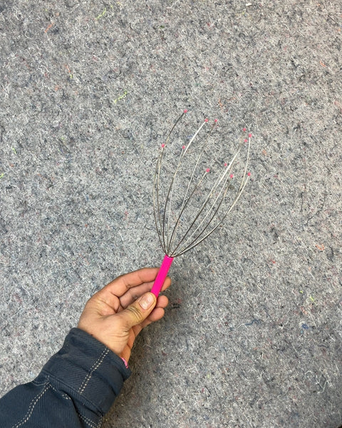 Head Massager with Pink Handle