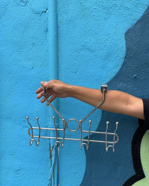 Chrome Over-the-Door Hook Rack