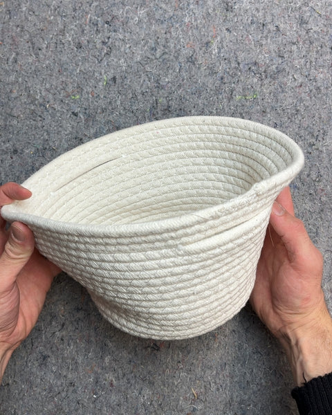 White Woven Rope Basket