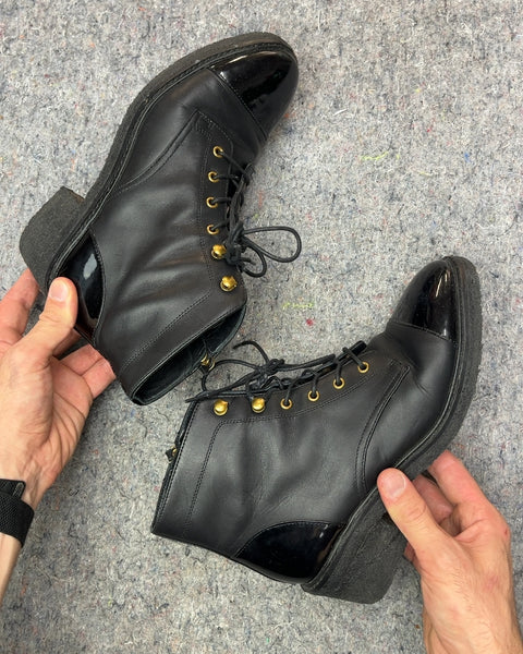 J.Crew Black Lace Up Ankle Boots, Size US 8.5W