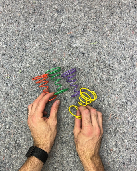 Colorful Slinky Springs Egg Holders