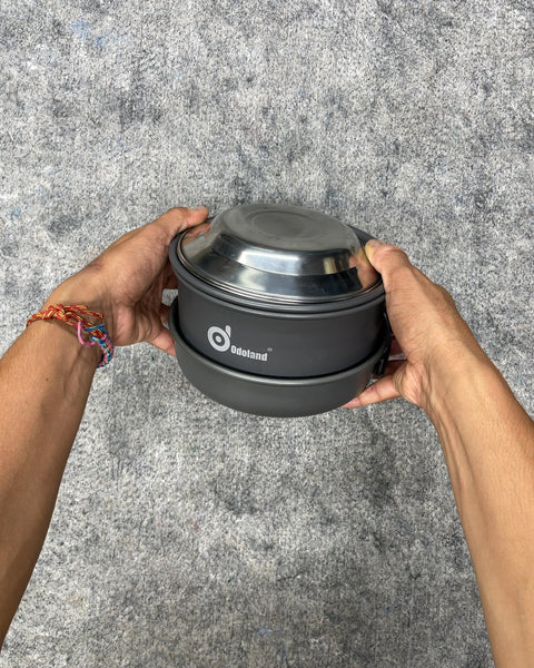 Odoland Camping Cookware Mess Kit Set