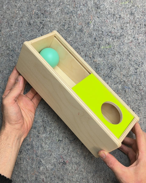 Lovevery Wooden Ball Drop Box with Slide Panel
