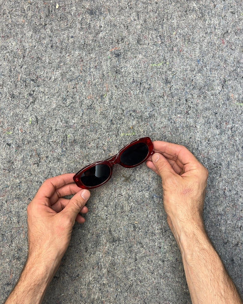 A.J. Morgan Red Oval Frame Sunglasses