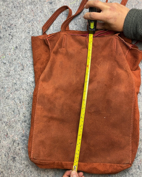 Brown Suede Shoulder Bag