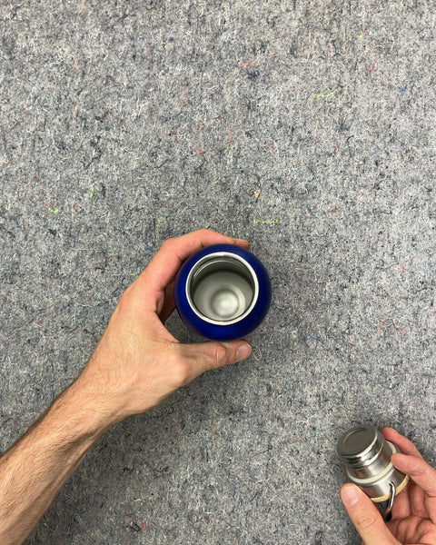 Gather Blue Water Bottle with Bamboo Lid