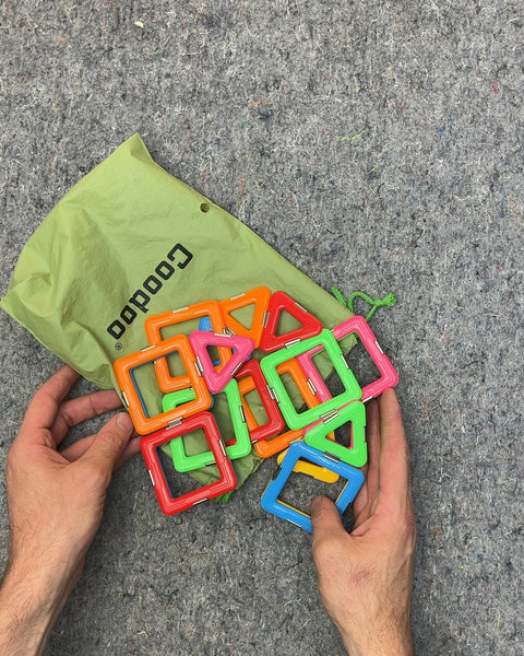 Magnetic Building Tiles with Storage Bag