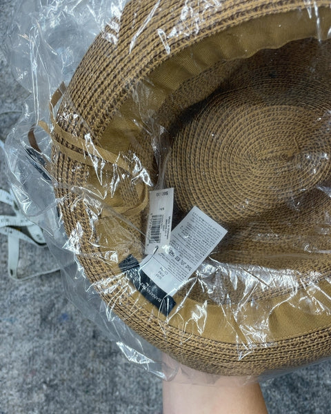New Banana Republic Straw Fedora Hat, Sz S/M