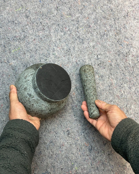 Beautiful Heavy Granite Mortar & Pestle