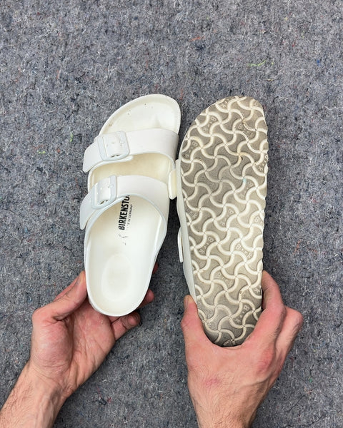 Birkenstock White Arizona EVA Sandals, Size 40