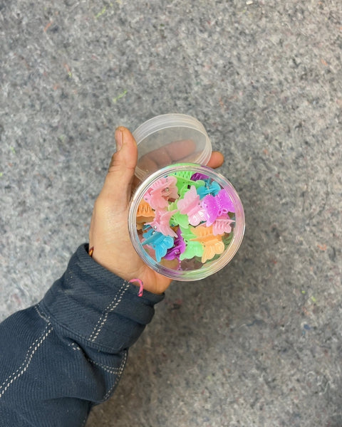 Jar of Butterfly Hair Clips