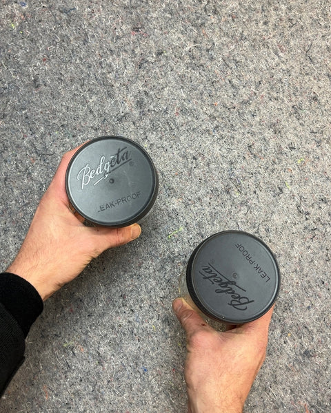 Two Glass Mason Jars With Lid
