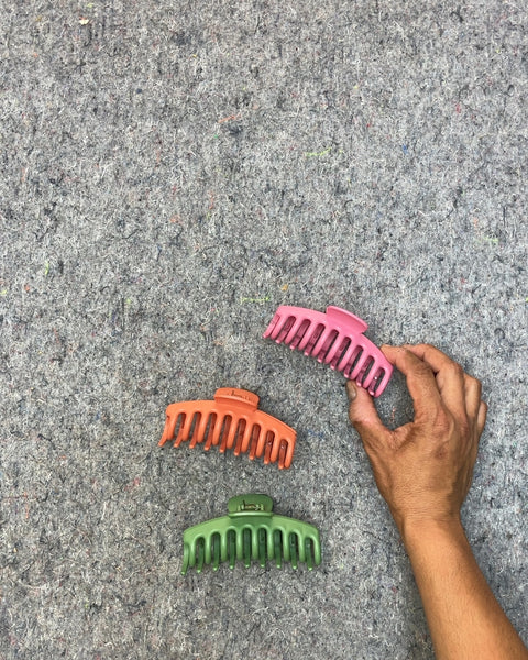 Set of Three Hair Claw Clips