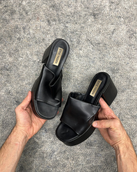 Steve Madden Ashton Platform Mules in Black, Size US 8.5W