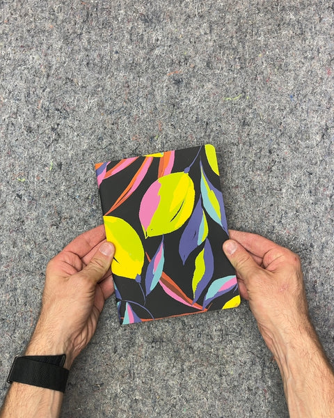 Colorful Lemon Patterned Lined Notebook