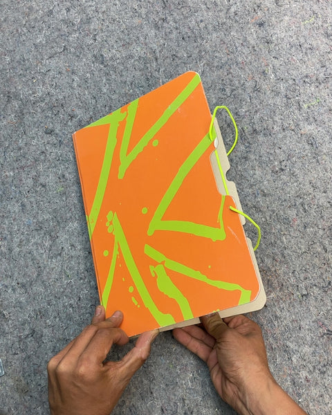 Orange and Green Splatter File Folder