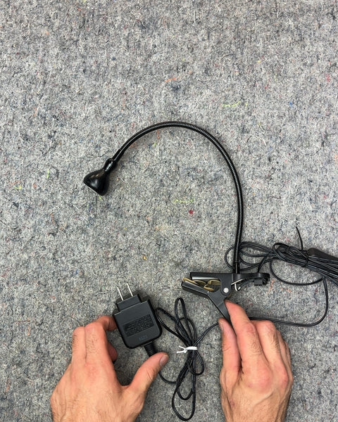 Black Gooseneck Clamp Lamp