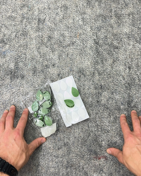 Green Leaf Shaped Stickers