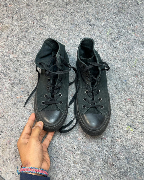 Converse All Star Black High-Tops, Sz 8 W US or 39 EU