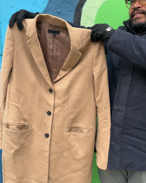 Uniqlo Wool Cashmere Chesterfield Coat, Size Women L