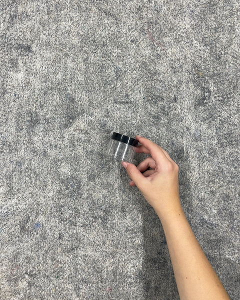 Tiny Clear Plastic Travel Jar