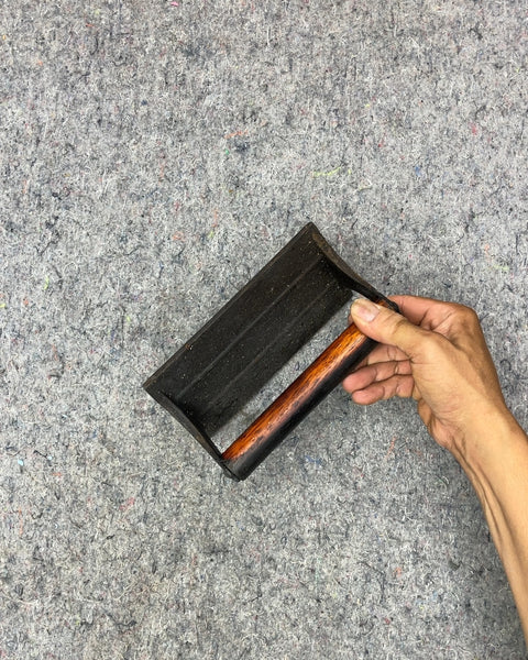 Cast Iron Bacon Press with Wooden Handle