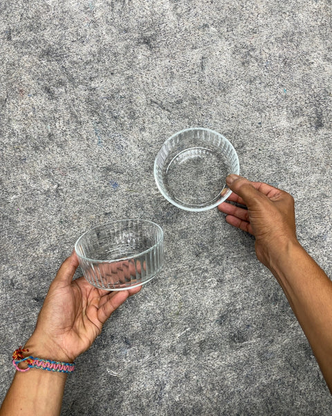 Bormioli Luigi Exclusiva Ribbed Glass Bowls