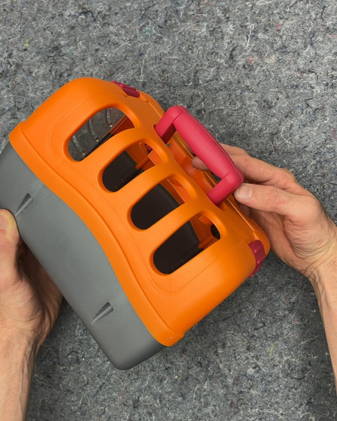 Orange and Gray Pet Carrier For Play Pets