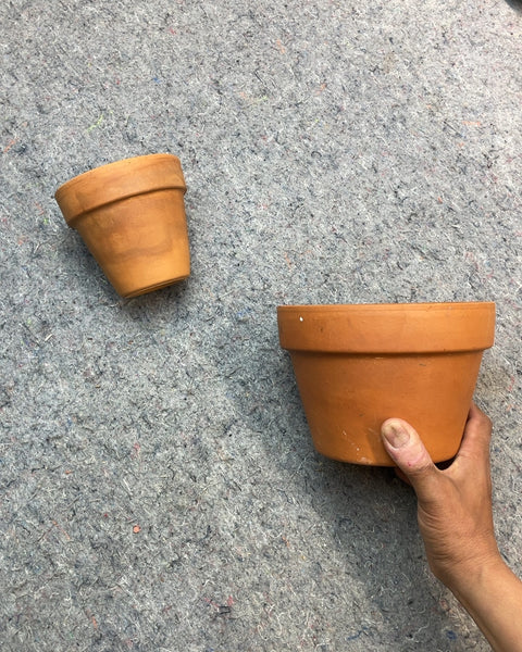 Terracotta Clay Pots, Set of 2