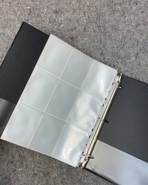 Black 3-Ring Binder with Card Sleeves