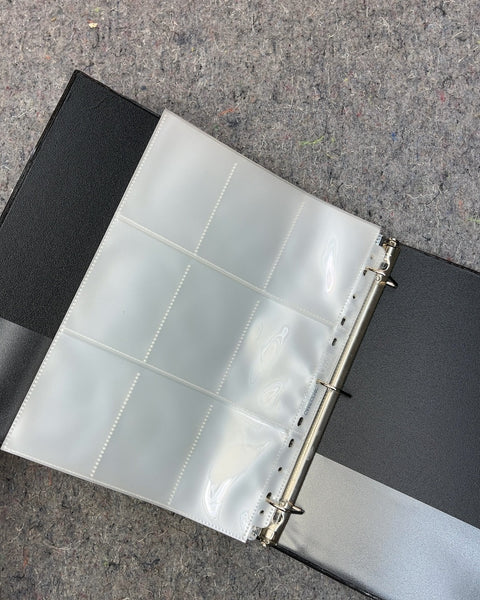 Black 3-Ring Binder with Card Sleeves
