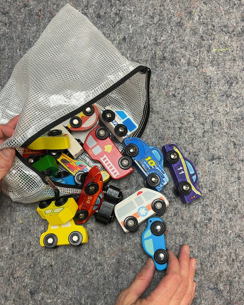 Melissa & Doug Wooden Toy Cars Set