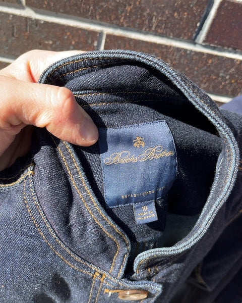 Cool Brooks Brothers Denim Jacket, Size Women 10