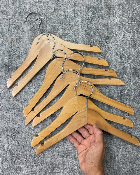 Children's Wooden Clothes Hangers, Set of 7