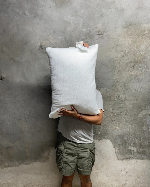 CASALUNA White Textured Pillow, 20x28"